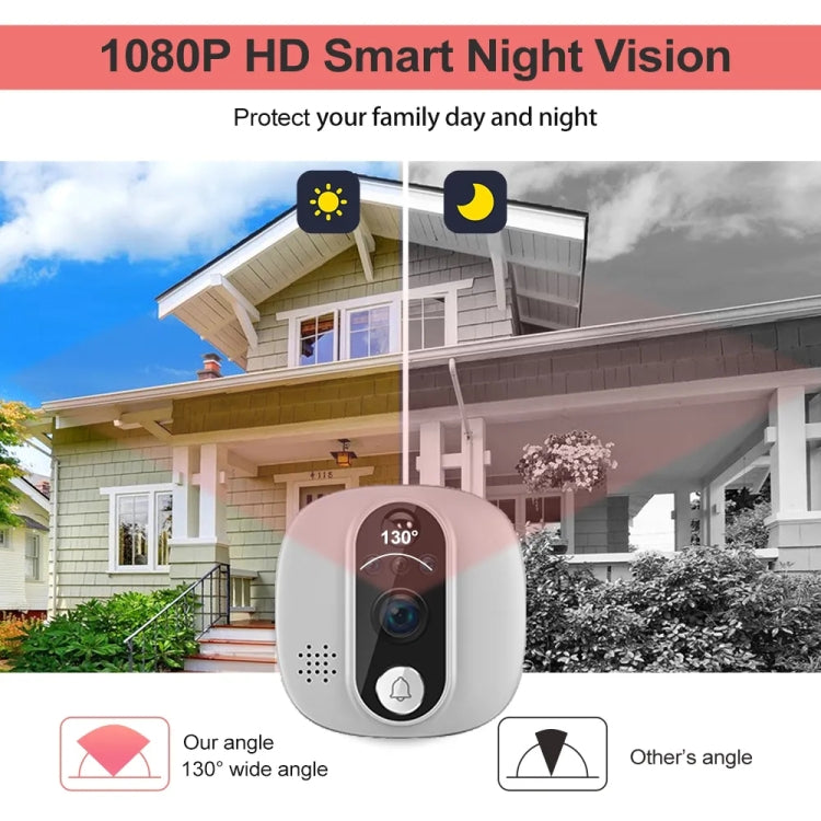 W1 4.3 inch 1080P WiFi Smart Visual Electronic Doorbell Support PIR Motion Detection, W1