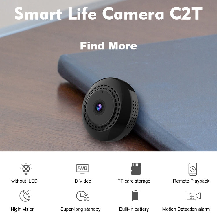 CAMSOY C2T 1080P WiFi Wireless Network Action Camera Wide-angle Recorder, C2T