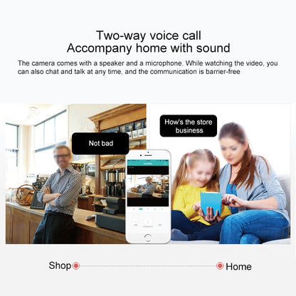 YT47 HD Wireless Indoor Network Shaking Head Camera, Support Motion Detection & Infrared Night Vision & Micro SD Card, AU Plug, YT47