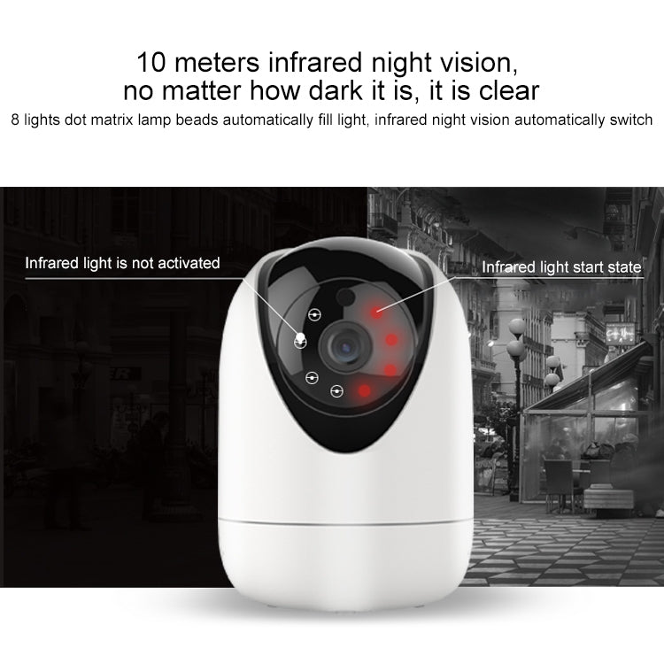 YT47 HD Wireless Indoor Network Shaking Head Camera, Support Motion Detection & Infrared Night Vision & Micro SD Card, AU Plug, YT47