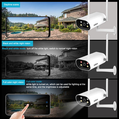 SriHome SH037 4.0 Million Pixel 2.4G+5G WiFi Waterproof Camera, Support Two-way Voice & TF Card & Motion Detection & Full Color Night Vision & AI Human Detection, EU Plug, SH037