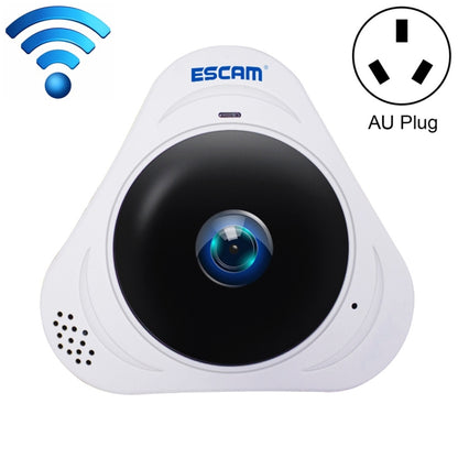 ESCAM Q8 960P 360 Degrees Fisheye Lens 1.3MP WiFi IP Camera, Support Motion Detection / Night Vision, IR Distance: 5-10m, AU Plug, Q8 EU Plug, Q8 UK Plug, Q8 US Plug, Q8  AU Plug