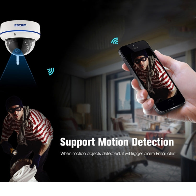 ESCAM Speed QD800WIFI ONVIF HD 1080P 2.0MP P2P Private Cloud IP66 Waterproof Security WiFi IP Camera, Support Motion Detection / Night Vision, IR Distance: 10m, Speed QD800WIFI, QD800WiFi