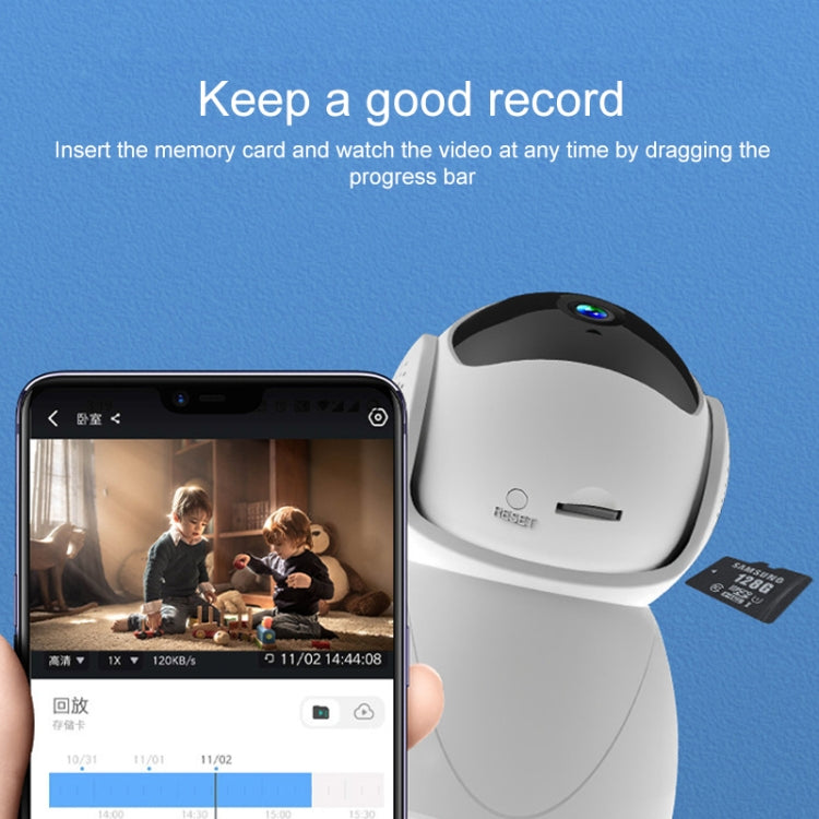 ZAS-5G01 1080P Home 5G WiFi Dual-band Panoramic Camera, Support IR Night Vision & TF Card Slot & AP Hot Spot & Designated Alarm Area, UK Plug, without TF Card