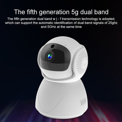 ZAS-5G01 1080P Home 5G WiFi Dual-band Panoramic Camera, Support IR Night Vision & TF Card Slot & AP Hot Spot & Designated Alarm Area, UK Plug, without TF Card