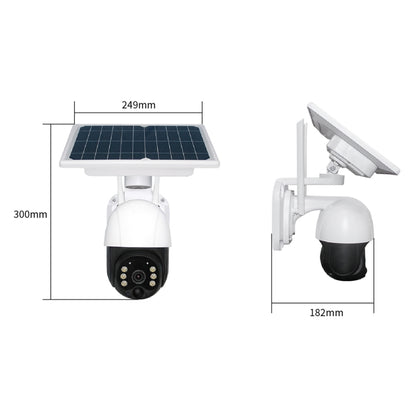 T23 2288 x 1288P Full HD Solar Powered WiFi Camera, Support PIR Alarm, Night Vision, Two Way Audio, TF Card, Not Include Battery, Not Include Battery