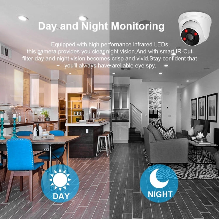 533H2 / IP 3.6mm 2MP Lens Full HD 1080P Indoor Security Dome Surveillance Camera with 20 Meter Night Vision Function, 533H2 / IP