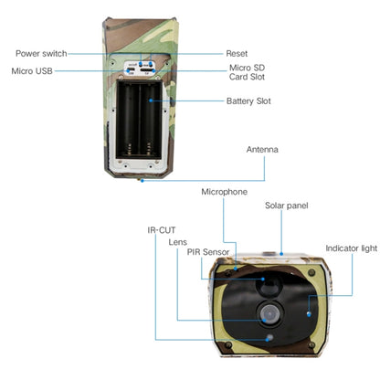 VESAFE VS-Y4 Maple Leaf Pattern 1080P HD Battery Solar WiFi IP Camera, Support PIR Motion Detection & Infrared Night Vision & TF Card(64GB Max), VS-Y4 Maple Leaf