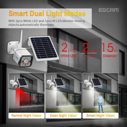 ESCAM QF320 HD 1080P 4G Solar Panel IP Camera, Support Night Vision & TF Card & PIR Motion Detection & Two Way Audio, without Battery