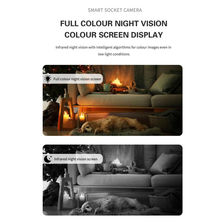 A11 WiFi Smart Home PTZ Webcam IP Camera Night Vision Monitor, A11 (US Plug), A11 (EU Plug)