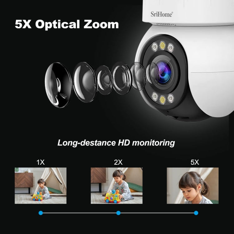 SriHome SH046 4.0 Million Pixels FHD Low Power Consumption Wireless Home Security Camera System, SH046