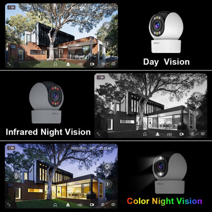 SriHome SH046 4.0 Million Pixels FHD Low Power Consumption Wireless Home Security Camera System, SH046