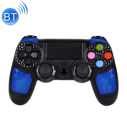 Wireless Bluetooth Diamond Texture Shock Touch Plate Game Handle Controller with Smart Indicator for Sony PS4