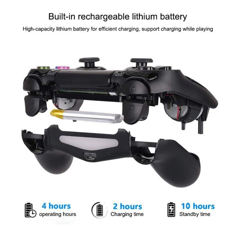 Wireless Bluetooth Diamond Texture Shock Touch Plate Game Handle Controller with Smart Indicator for Sony PS4
