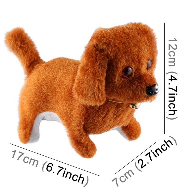2 PCS Plush Puppy Electric Toys Can Will Move Forward / Will Backwards / Sounding and Luminous Eyes, Single Color
