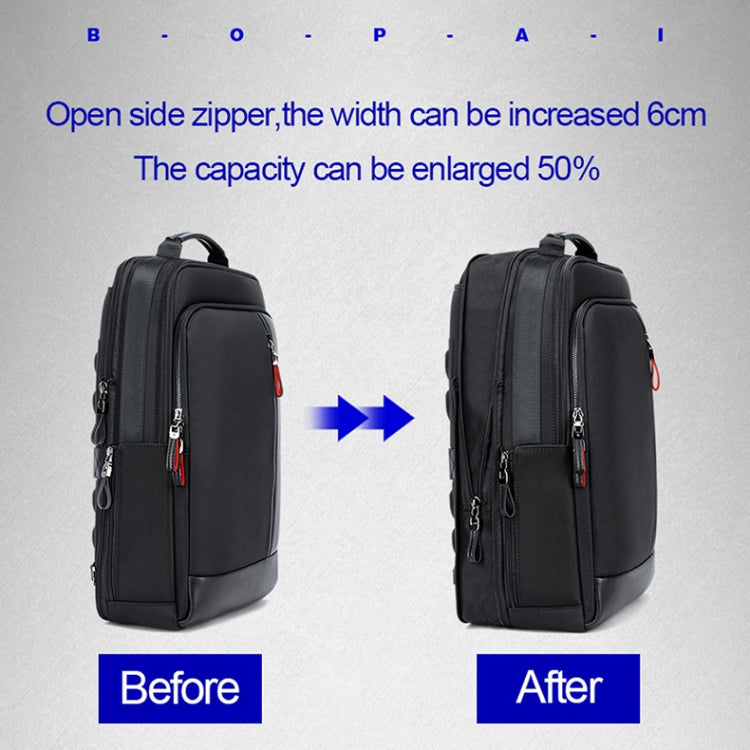 Bopai 751-006641 Large Capacity Business Fashion Breathable Laptop Backpack with External USB Interface, Size: 30 x 15 x 44cm, 751-006641