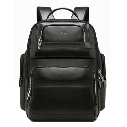 Bopai 851-019811 Large Capacity Anti-theft Waterproof Leathar Backpack Laptop Tablet Bag for 15.6 inch and Below, with USB Charging Port, 851-019811