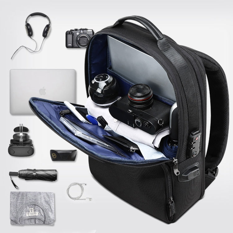 Bopai 61-02511 Business Travel Breathable Waterproof Anti-theft Man Backpack, Size: 30x15x44cm, 61-02511