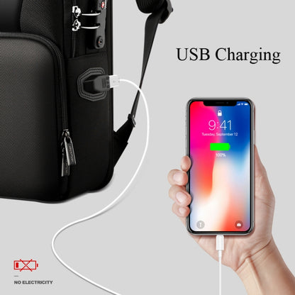 Bopai 61-02511 Business Travel Breathable Waterproof Anti-theft Man Backpack, Size: 30x15x44cm, 61-02511