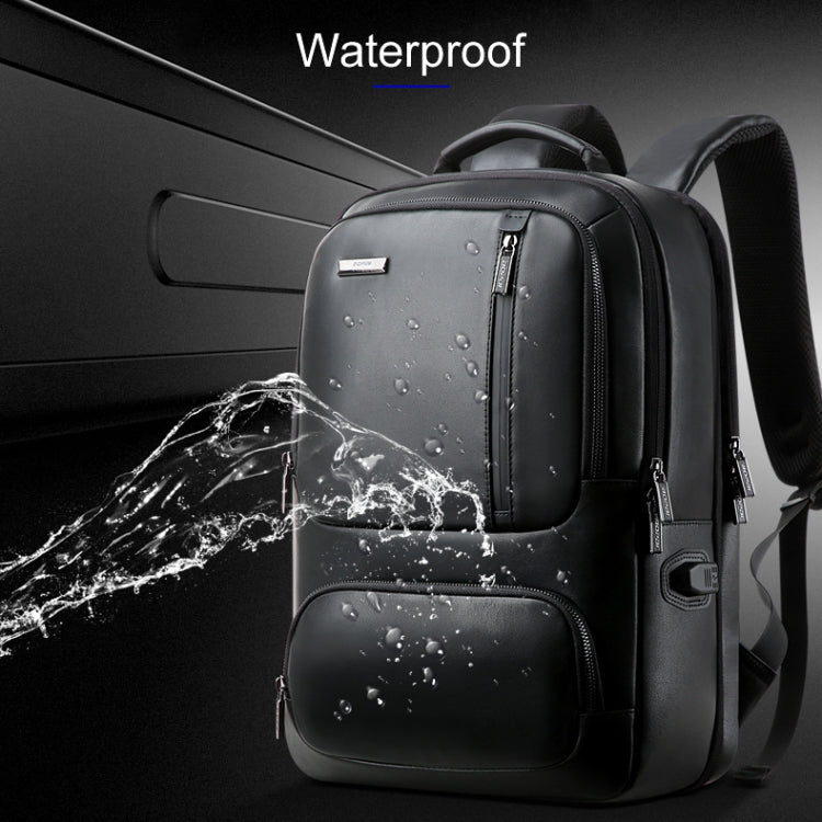 Bopai 851-023911 Top-grain Leather Business Breathable Anti-theft Man Backpack, Size: 28x18x42cm, 851-023911