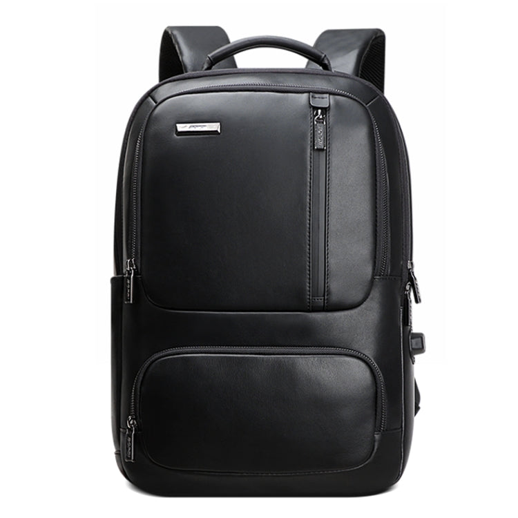 Bopai 851-024011 Top-grain Leather Business Breathable Anti-theft Man Backpack, Size: 28x18x42cm, 851-024011