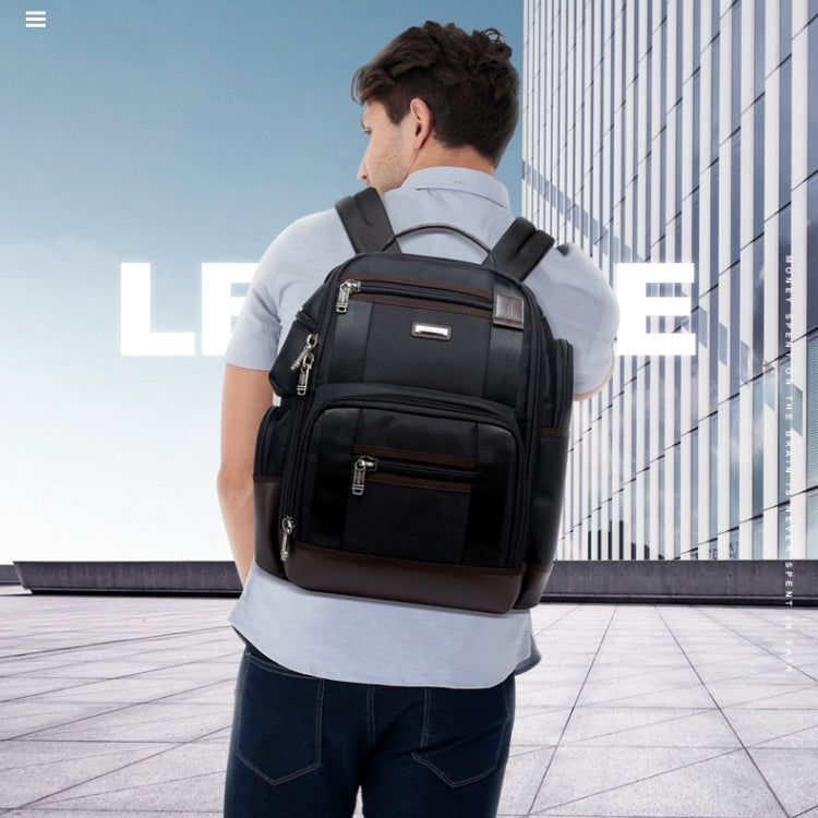 Bopai 11-85301 15.6 inch Large Capacity Multi-layer Zipper Bag Design Breathable Laptop Backpack, Size: 35 x 20 x 43cm, 11-85301