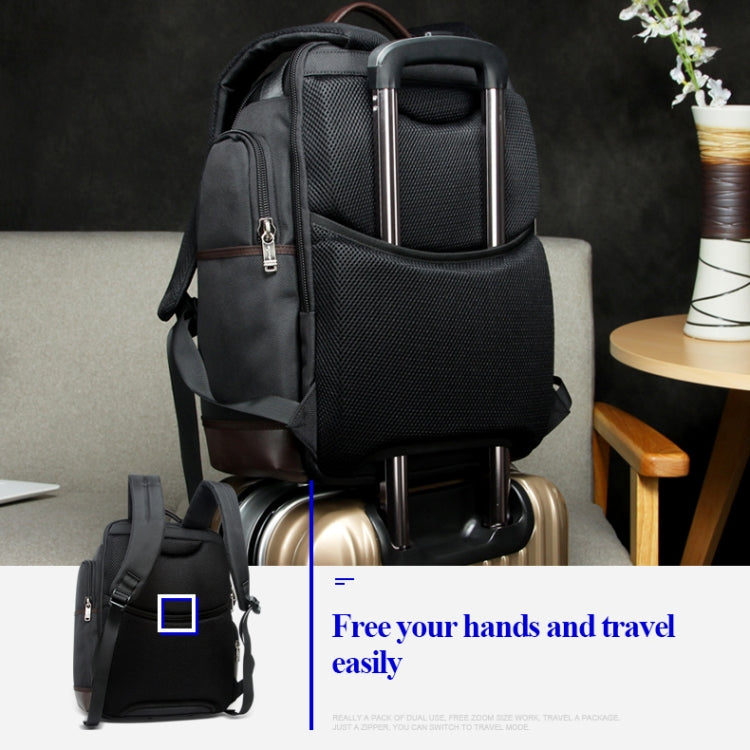 Bopai 11-85301 15.6 inch Large Capacity Multi-layer Zipper Bag Design Breathable Laptop Backpack, Size: 35 x 20 x 43cm, 11-85301
