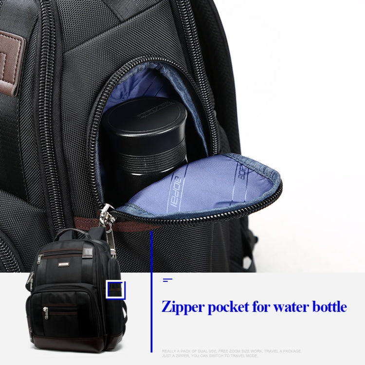 Bopai 11-85301 15.6 inch Large Capacity Multi-layer Zipper Bag Design Breathable Laptop Backpack, Size: 35 x 20 x 43cm, 11-85301