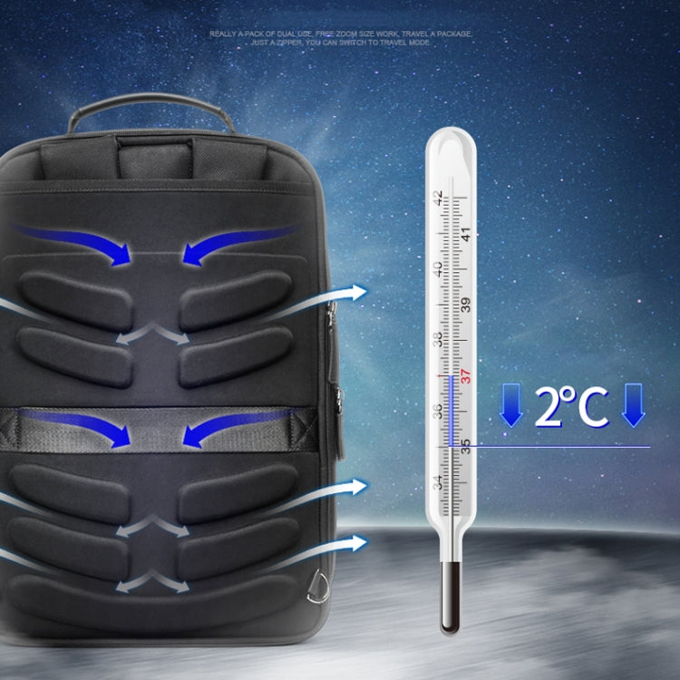 Bopai 751-006561 Large Capacity Business Casual Breathable Laptop Backpack with External USB Interface, Size: 29 x 16 x 44cm, 751-006561