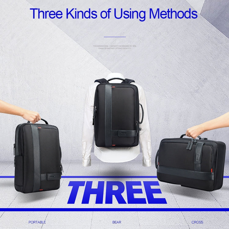 Bopai 751-006561 Large Capacity Business Casual Breathable Laptop Backpack with External USB Interface, Size: 29 x 16 x 44cm, 751-006561