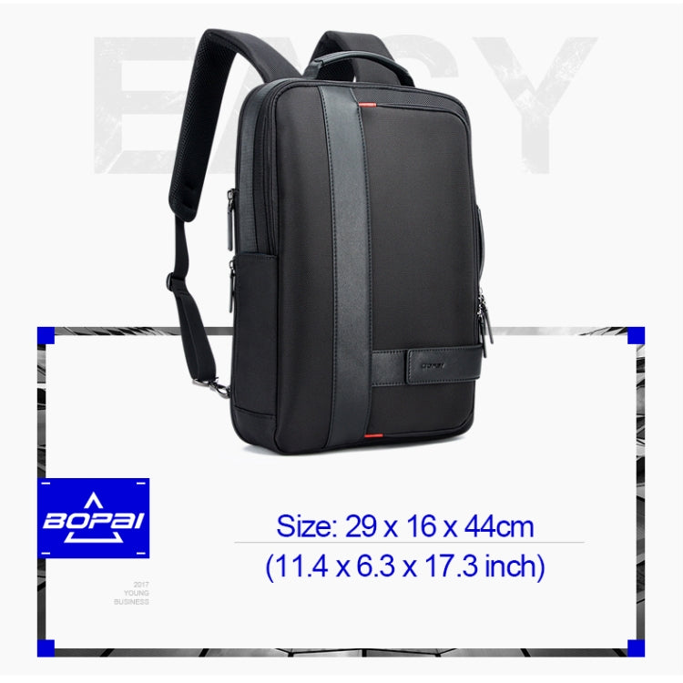 Bopai 751-006561 Large Capacity Business Casual Breathable Laptop Backpack with External USB Interface, Size: 29 x 16 x 44cm, 751-006561