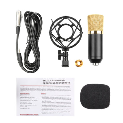 FIFINE F-700 Professional Condenser Sound Recording Microphone with Shock Mount for Studio Radio Broadcasting & Live Boardcast, 3.5mm Earphone Port, Cable Length: 2.5m