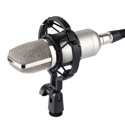 FIFINE F-700 Professional Condenser Sound Recording Microphone with Shock Mount for Studio Radio Broadcasting & Live Boardcast, 3.5mm Earphone Port, Cable Length: 2.5m