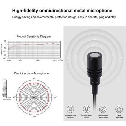 PULUZ 3.5mm Jack Lavalier Omnidirectional Condenser Recording Video Microphone, Length: 6m, Lavalier Microphone