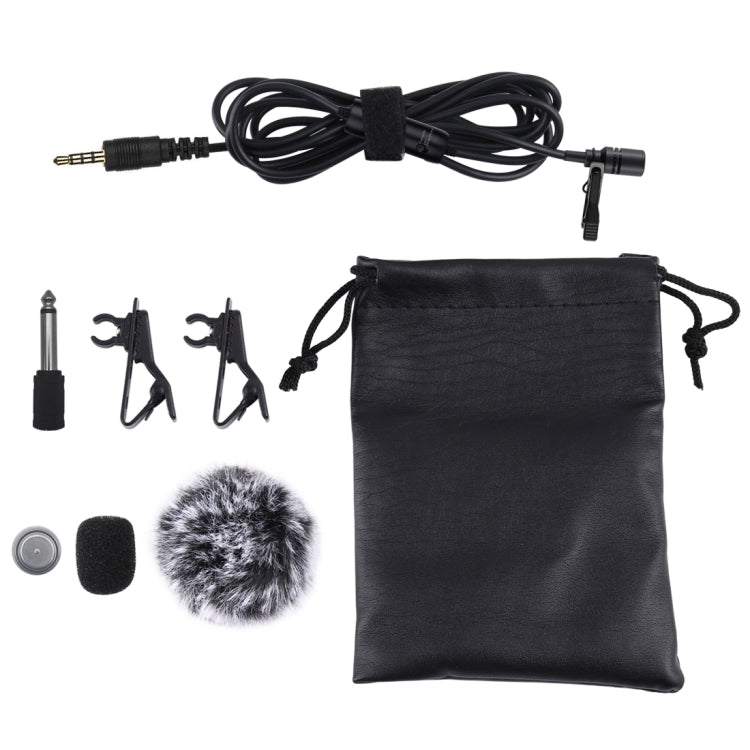 PULUZ 3.5mm Jack Lavalier Omnidirectional Condenser Recording Video Microphone, Length: 6m, Lavalier Microphone