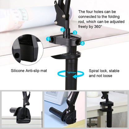 PULUZ  Live Broadcast Desktop Arm Stand Suspension Clamp Holder with Tablet PC Clamp, DesktoType-C Interface Microphone Arm Stand