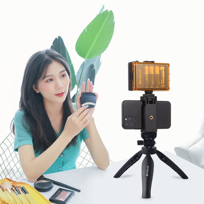 PULUZ Desk Plastic Tripod Mount with Phone Clamp & Adjusting Tripod Head for Smartphones, Plastic Tripod+Adjusting Head