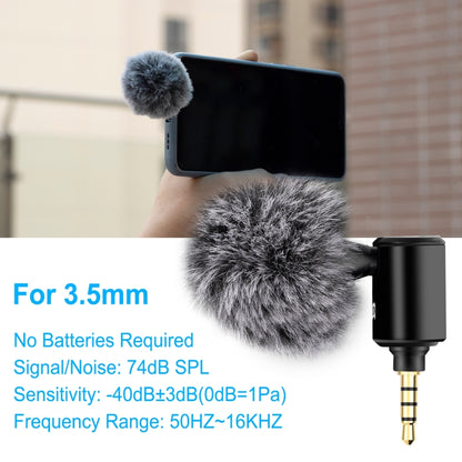 PULUZ 3.5mm Jack Mobile Phone Single Directional Adjustable Microphone, 3.5mm Phone Microphone