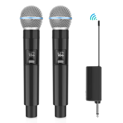 PULUZ 1 To 2 Wireless Microphones with LED Display, 6.35mm Transmitter