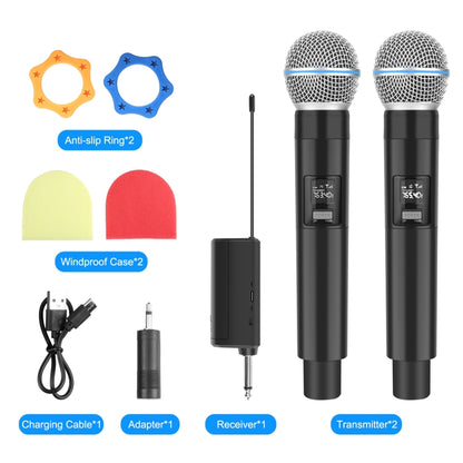 PULUZ 1 To 2 Wireless Microphones with LED Display, 6.35mm Transmitter