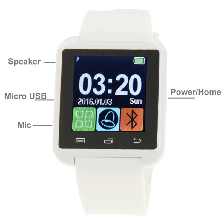 U80 Bluetooth Health Smart Watch 1.5 inch LCD Screen for Android Mobile Phone, Support Phone Call / Music / Pedometer / Sleep Monitor / Anti-lost