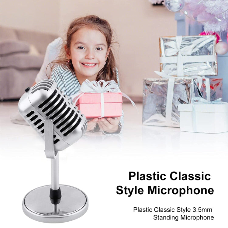 Plastic Classic Style 3.5mm Standing Microphone