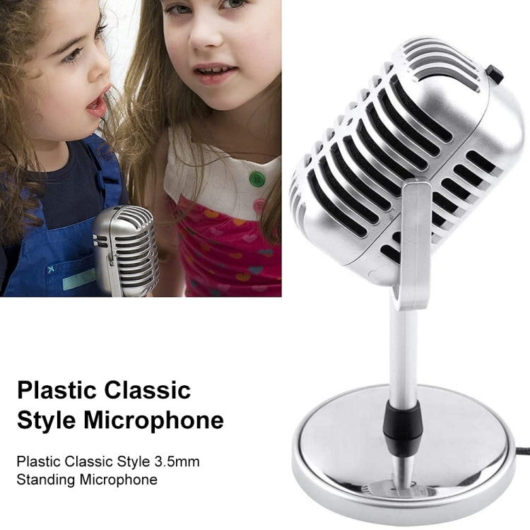 Plastic Classic Style 3.5mm Standing Microphone