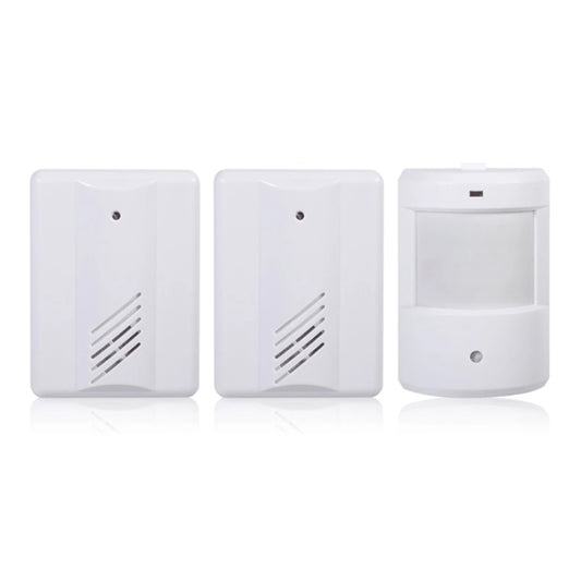 2 to 1 PIR Infrared Sensors Wireless Doorbell Alarm Detector for Home / Office, PIR Infrared Sensors