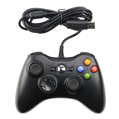 USB 2.0 Wired Controller Gamepad for XBOX360, Plug and Play, Cable Length: 2.5m, For XBOX360, For XBOX360 (Black)