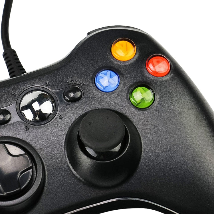 USB 2.0 Wired Controller Gamepad for XBOX360, Plug and Play, Cable Length: 2.5m, For XBOX360, For XBOX360 (Black)