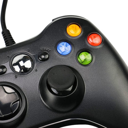 USB 2.0 Wired Controller Gamepad for XBOX360, Plug and Play, Cable Length: 2.5m, For XBOX360, For XBOX360 (Black)