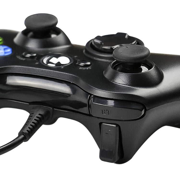 USB 2.0 Wired Controller Gamepad for XBOX360, Plug and Play, Cable Length: 2.5m, For XBOX360, For XBOX360 (Black)