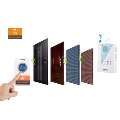 VOYE V001A Home Music Remote Control Wireless Doorbell with 38 Polyphony Sounds