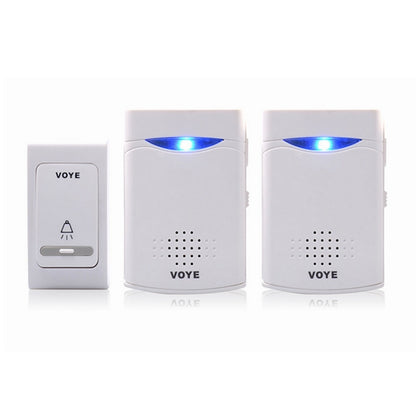 VOYE V006B2 Wireless Remote Control Chime Door Bell with Double-Receiver, V006B2